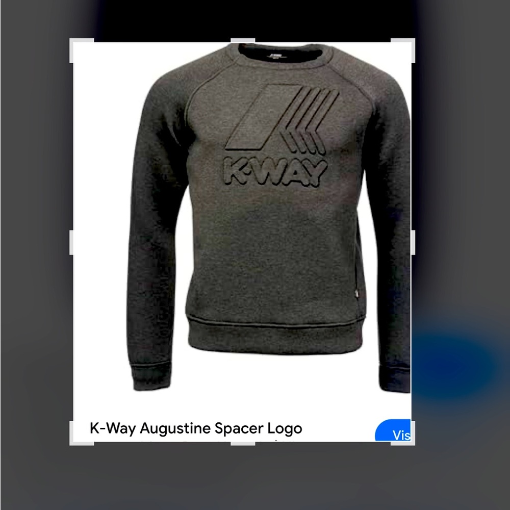 K.WAY crew neck navy blue sweater size large brand new with tags regular price